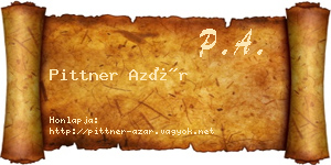 Pittner Azár névjegykártya